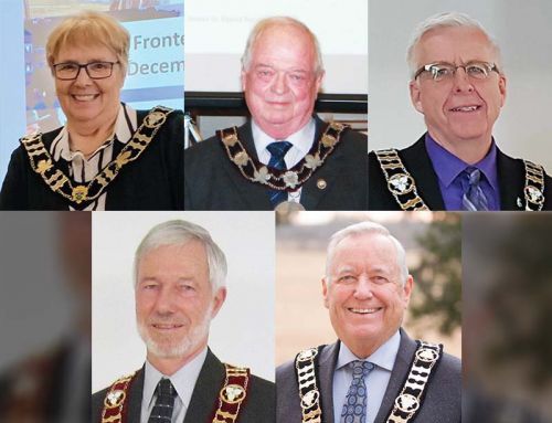 Mayor Francis Smith, Central Frontenac; Mayor Henry Hogg, Addington Highlands; Mayor RonVandewal, South Frontena; Mayor Ron Higgins, North Frontenac; Mayor Dennis Doyle, Frontenac Islands